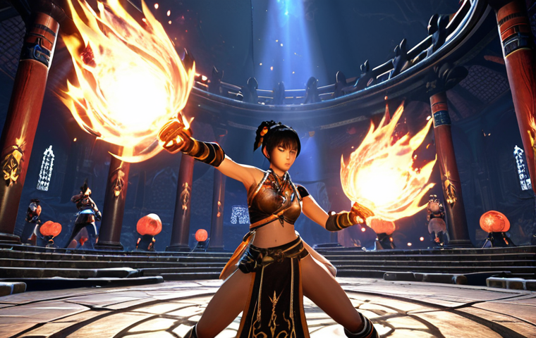 **Prompt:** A Blade & Soul character intensely focused in a dynamic PvP arena battle, surrounded by glowing skill effects and subtle representations of earned honor points, conveying the adrenaline and effort of competitive play.